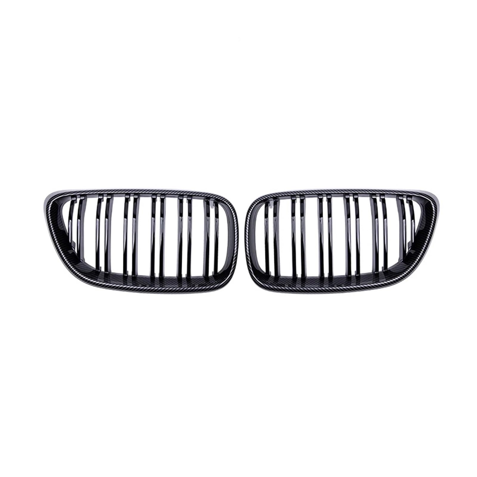 Frontgrill Für 2er F22 F23 F87 M2 2014-2019 Nierengrill Renngrill Schwarz Glänzend Dual Line Grills Carbon Fiber Zubehör Auto-Kühlergrill(Kohlefaser) von NAUTIG