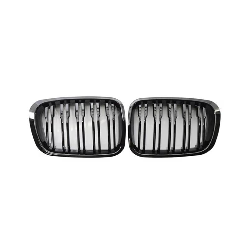 Frontgrill Für 3er E46 4-Türer 4D 4DR 1998-2001 Auto Frontstoßstange Nierengrill Grille Glanz Schwarz Racing Grills Styling Auto-Kühlergrill von NAUTIG