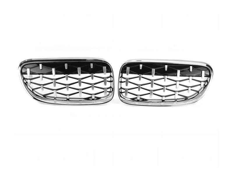 Frontgrill Für 3er E92 E93 M3 2-Türer 2006-2009/2010-2013 Frontnierengrill Kühlergrill Sportwagen-Tuning-Zubehör Auto-Kühlergrill(10-13 Silver) von NAUTIG