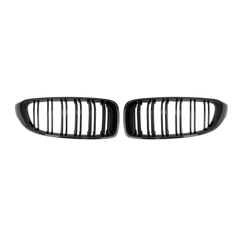 Frontgrill Für 4er F32 F33 F36 M3 F80 M4 F82 2012-2018 Carbon Fiber Car Frontstoßstangengrill Renngrill Glänzend Schwarz Grills Gitter Auto-Kühlergrill(Kohlefaser) von NAUTIG
