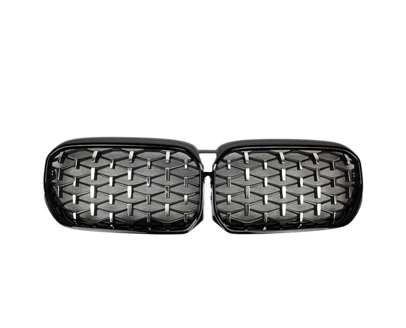 Frontgrill Für 5 G30 G31 M5 F90 2021 2022 2023 Fronteinlassgitter Stoßstangengrill Gitter Tuning-Zubehör Sport Touring Diamant Mittelgitter Frontgrill Auto-Kühlergrill(Diamond Silvery) von NAUTIG