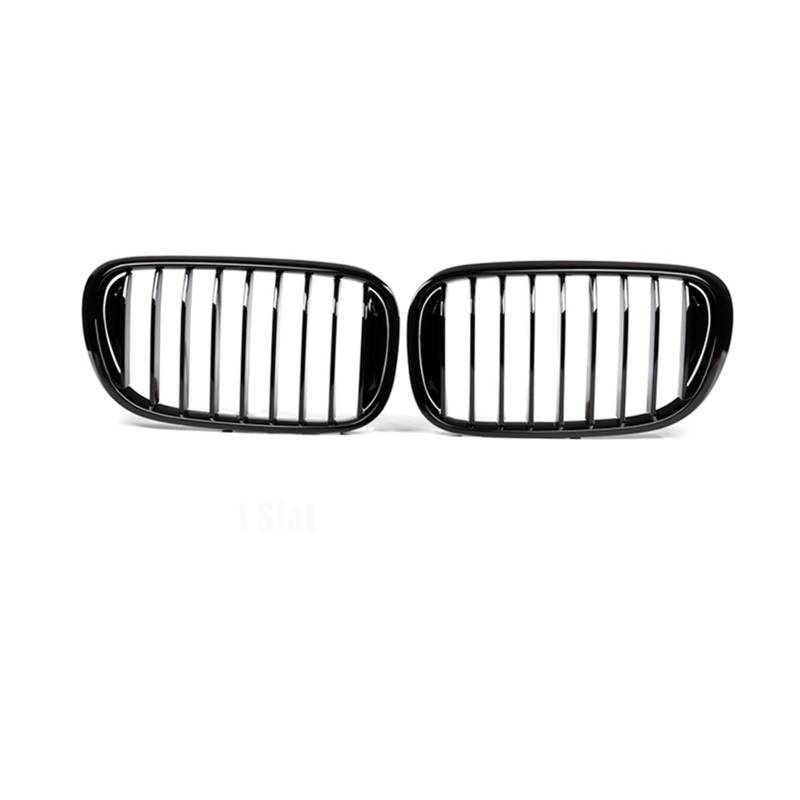 Frontgrill Für 7 G11 G12 740e 725d 730d 730i 740i 750i 2015 2016-2020 Vorne Racing Niere Kühlergrill Leistung Stil Glänzend Schwarz Grill Auto-Kühlergrill(1 Slat) von NAUTIG