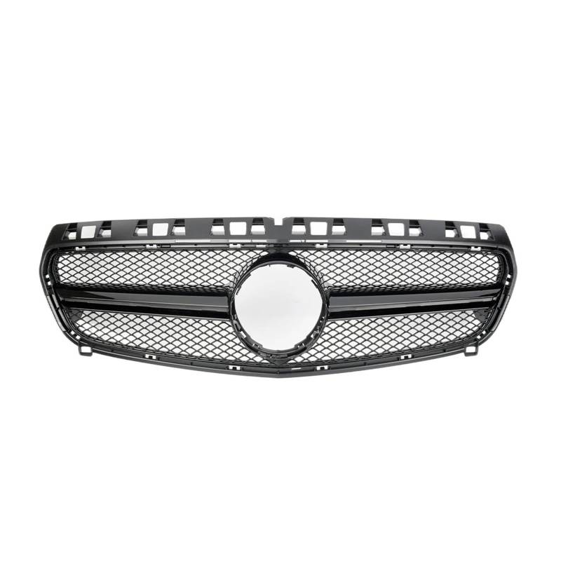 Frontgrill Für Benz A-Klasse W176 A180 A200 A250 A45 2013 2014 2015 AMG Chrom Black Diamonds Style Kühlergrill Schwarz GTR Frontstoßstangengrill Auto-Kühlergrill(AMG-Black) von NAUTIG