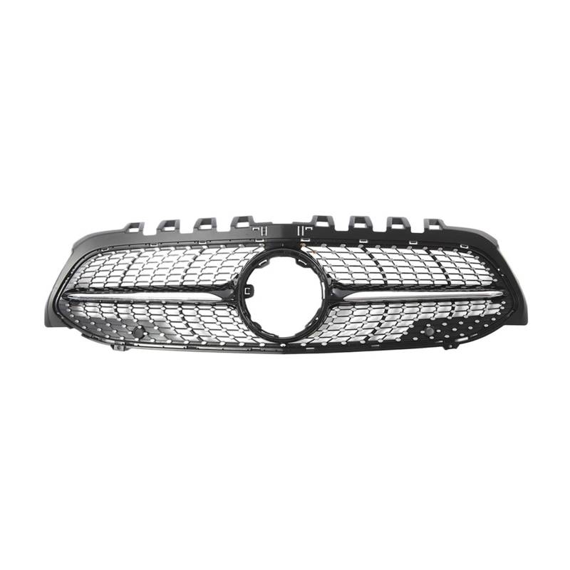 Frontgrill Für Benz A-Klasse W177 2019 2020 2021 2022 A200 A220 A250 A35 AMG Chrom Schwarz Diamanten Stil Kühlergrill Schwarz GTR Front Stoßstange Kühlergrill Auto-Kühlergrill(Diamonds-Black) von NAUTIG