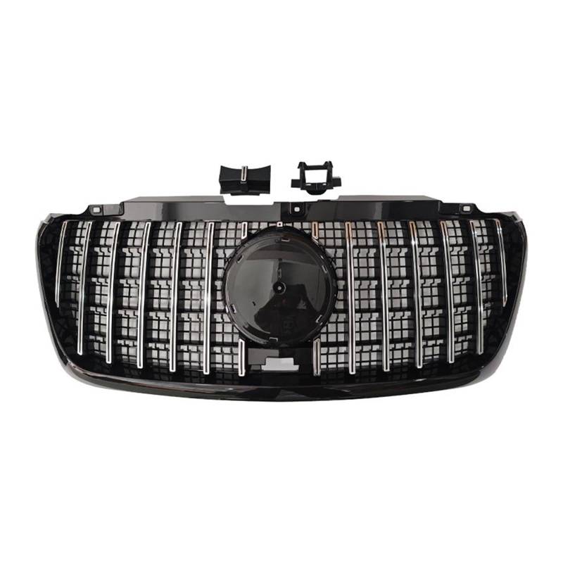 Frontgrill Für Benz Für Sprinter W907 2018 2019 2020 2021 2022 2023 Kühlergrill Stoßstange Grill ABS Ersatz Grills Auto Styling Auto-Kühlergrill(Silber) von NAUTIG