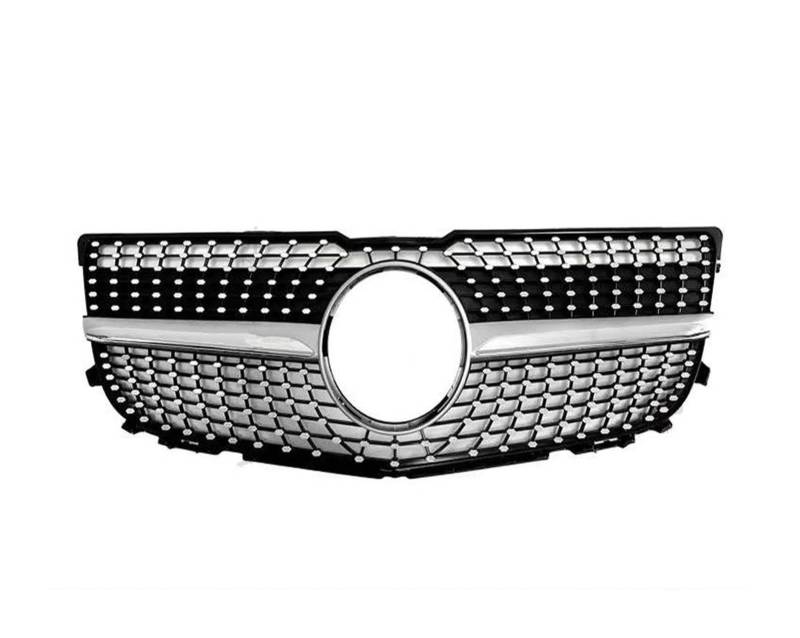 Frontgrill Für Benz GLK X204 2008-2012 2013 2014 2015 Front Hood Einlass Grille Racing Stoßstange Grill Mitte Mesh Facelift Auto-Kühlergrill(13-15 Diamond Silver) von NAUTIG