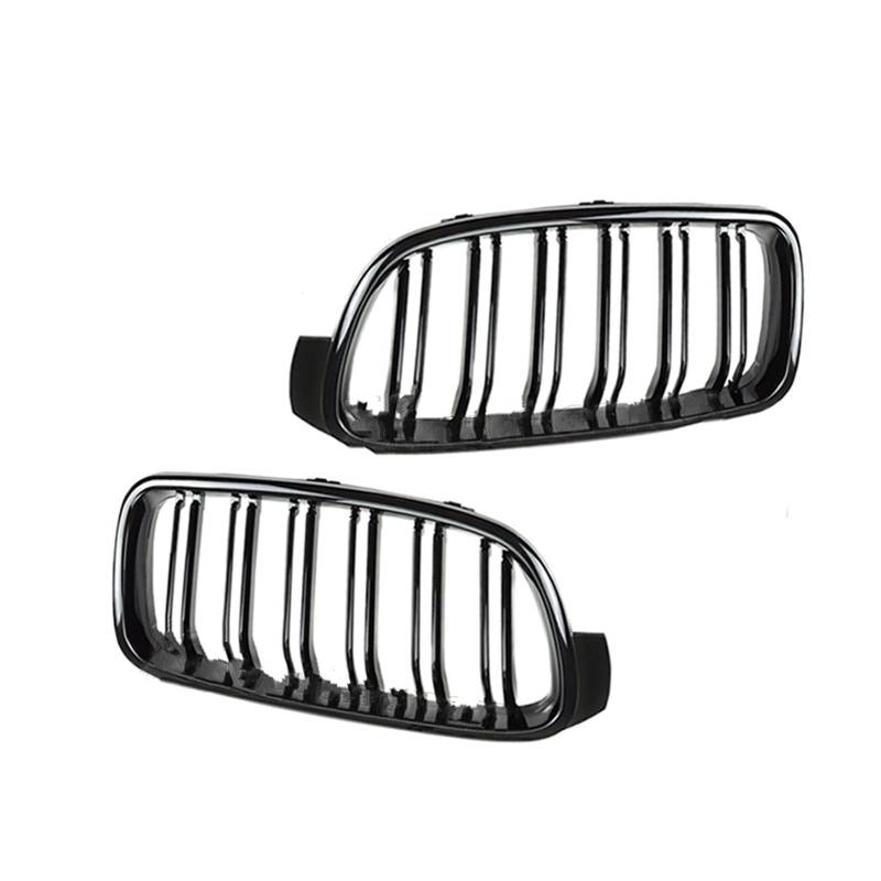 Frontgrill Für F30 F31 3er 318i 320i 330i 320d 330i Auto Air Intake Grille Carbon Faser/Schwarz Front Niere Kühlergrill Bodykits Tuning Auto-Kühlergrill(Schwarz) von NAUTIG
