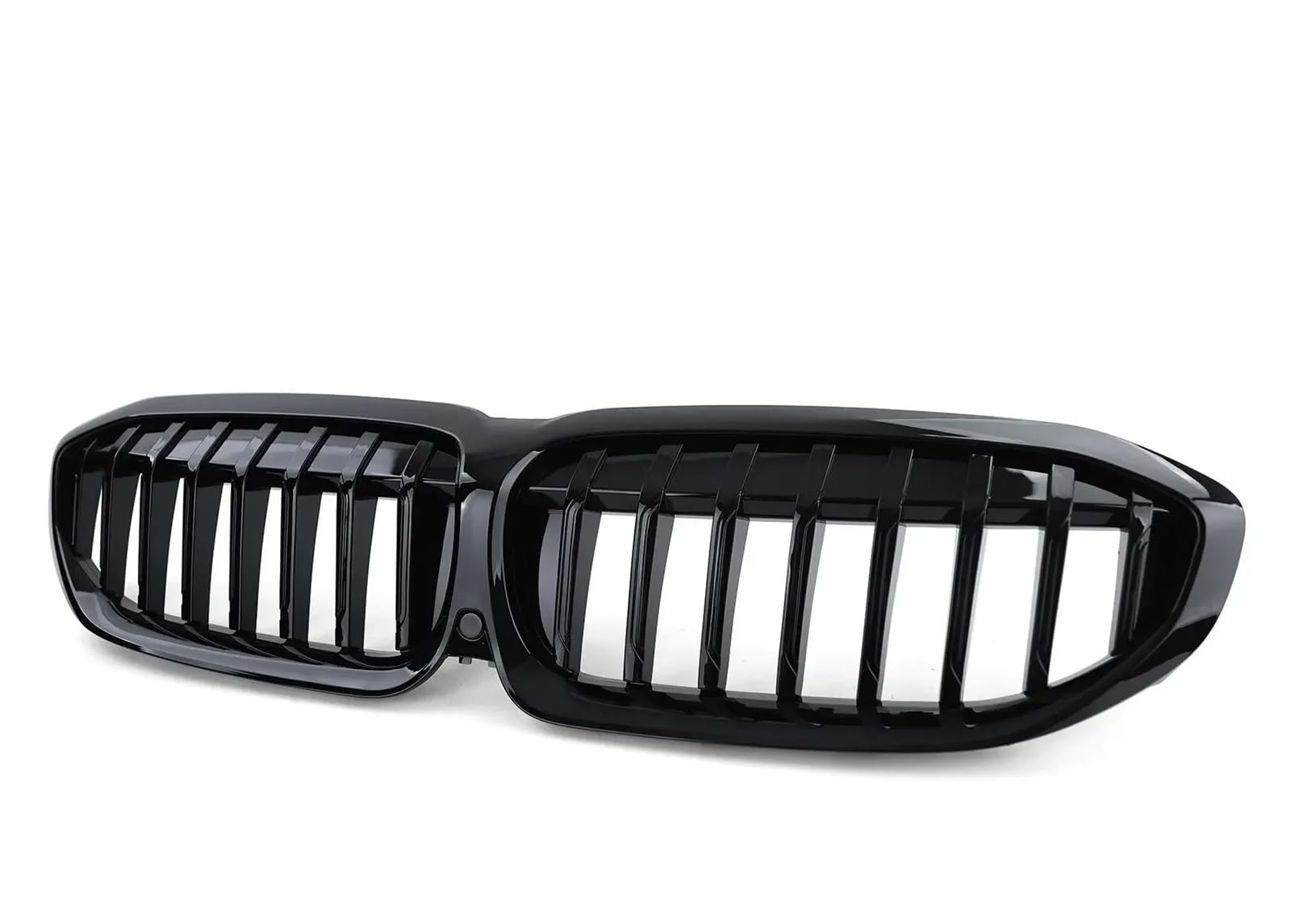 Frontgrill Für G20 3er G20 G21 G28 2019-2022 Frontstoßstange Haube Nierengrill Renngitter Ersatz Black Diamond Meteor Style Auto-Kühlergrill(1 Slat-Glossy Black) von NAUTIG