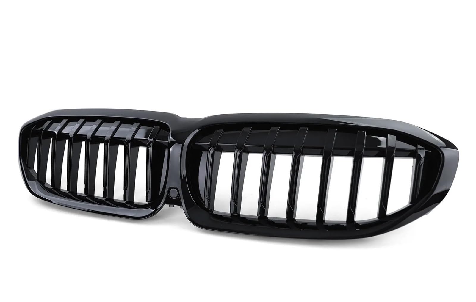 Frontgrill Für G20 3er G20 G21 G28 2019-2022 Frontstoßstange Haube Nierengrill Renngitter Ersatz Black Diamond Meteor Style Auto-Kühlergrill(1 Slat-Glossy Black) von NAUTIG
