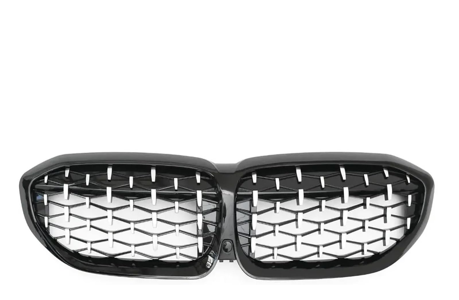 Frontgrill Für G20 3er G20 G21 G28 2019-2022 Frontstoßstange Haube Nierengrill Renngitter Ersatz Black Diamond Meteor Style Auto-Kühlergrill(Diamond-Chrome Black) von NAUTIG