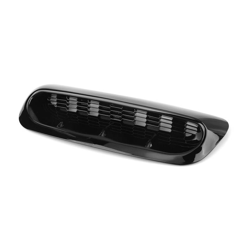 Frontgrill Für Mini Für Cooper S R56 R55 R57 R58 R59 2007-2014 Front Air Hood Vent Scoop Trim Carbon Fiber Look Auto Obere Motorhaube Abdeckung Auto-Kühlergrill(Glossy Black) von NAUTIG