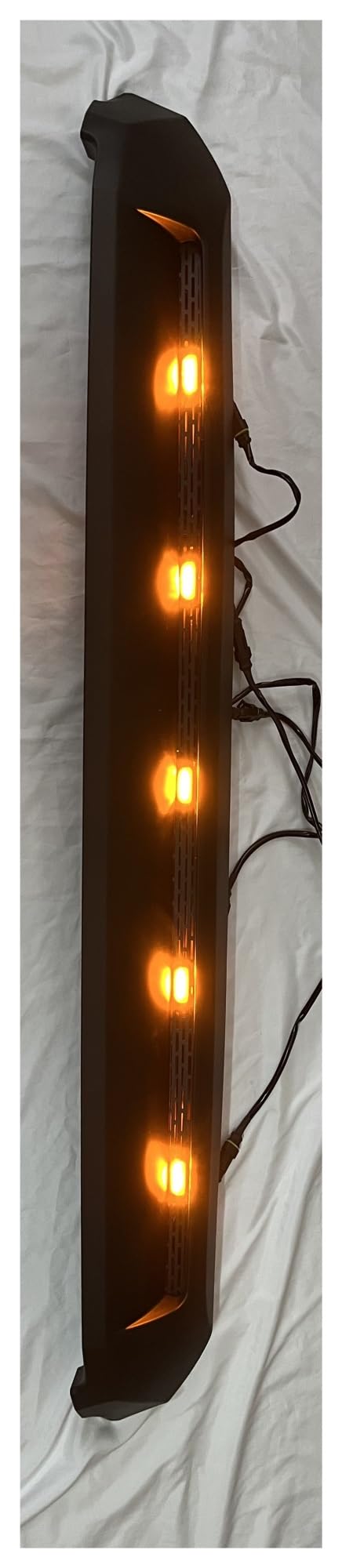 Frontgrill Für Toyota Für Tundra 2014 2015 2016 2017 2018 2019 2020 Außen Racing Grille Trim Haube Abdeckung Front Grill Streifen Licht Streifen Abdeckung Auto-Kühlergrill(Hood Trims Amber LED) von NAUTIG