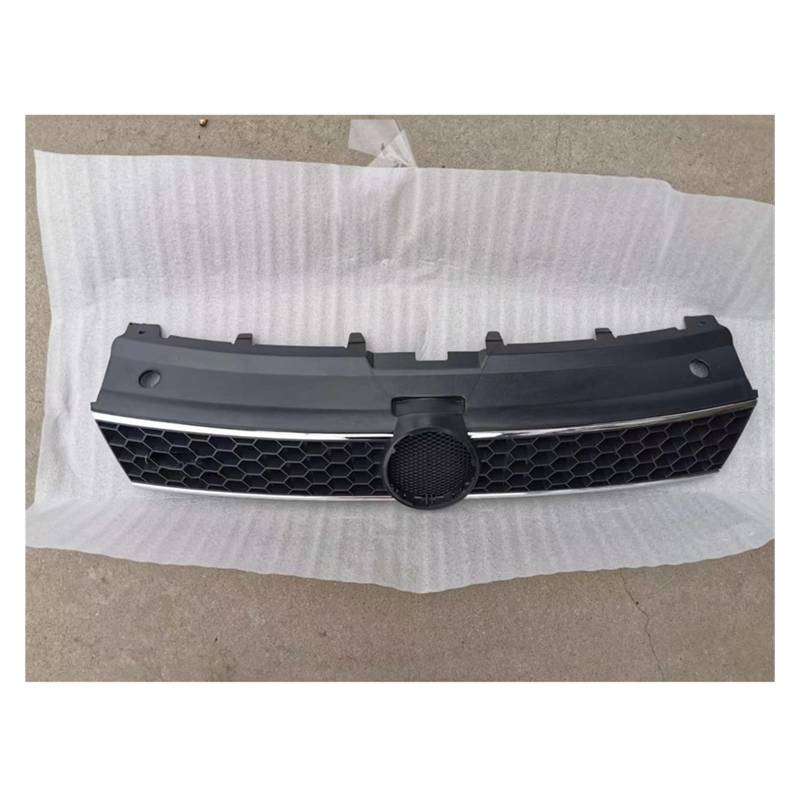 Frontgrill Für VW Für Polo 6R 2009 2010 2011 2012 2013 ABS Front Stoßstange Grille GTI Stil Honeycomb Mesh Center Grille Auto-Kühlergrill(Sliver) von NAUTIG