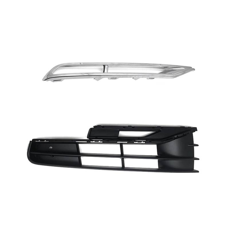 Frontgrill Für VW Phaeton 2011 2012 2013 Links Rechts Auto Front Stoßstange Nebel Licht Gitter Nebel Lampe Rahmen Grill Gitter 3D0853665J 3D0853666J Auto-Kühlergrill(Right with Silver) von NAUTIG