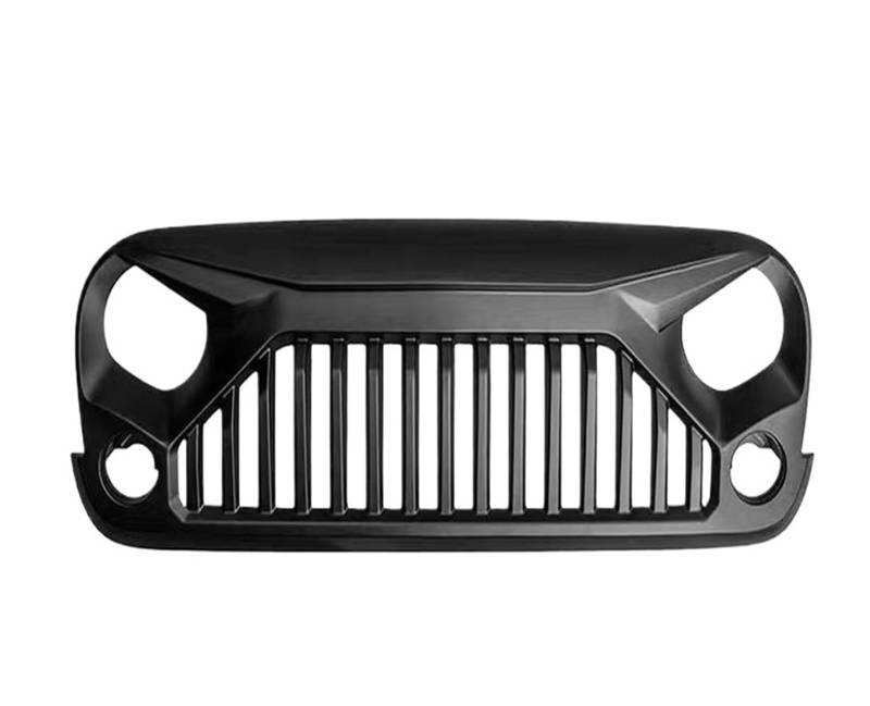Frontgrill Für Wrangler JK JKU Rubicon Sahara Sport 2007 2008 2009 2010-2017 Grill Racing Grills Stoßstange Mesh Modifizierte Maske Auto Auto-Kühlergrill(2007-2017 A) von NAUTIG