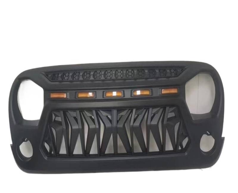 Frontgrill Für Wrangler JK JKU Rubicon Sahara Sport 2007 2008 2009 2010-2017 Grill Racing Grills Stoßstange Mesh Modifizierte Maske Auto Auto-Kühlergrill(2007-2017 B) von NAUTIG