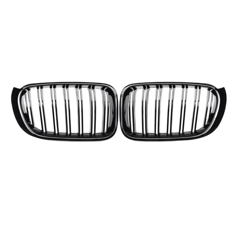 Frontgrill Für X3 X4 F25 F26 2014 2015 2016 2017 Frontstoßstange Nieren-Racing-Kühlergrill 1 Paar Auto Doppellinie Sportgrill Glänzend Schwarze Abdeckung Auto-Kühlergrill von NAUTIG