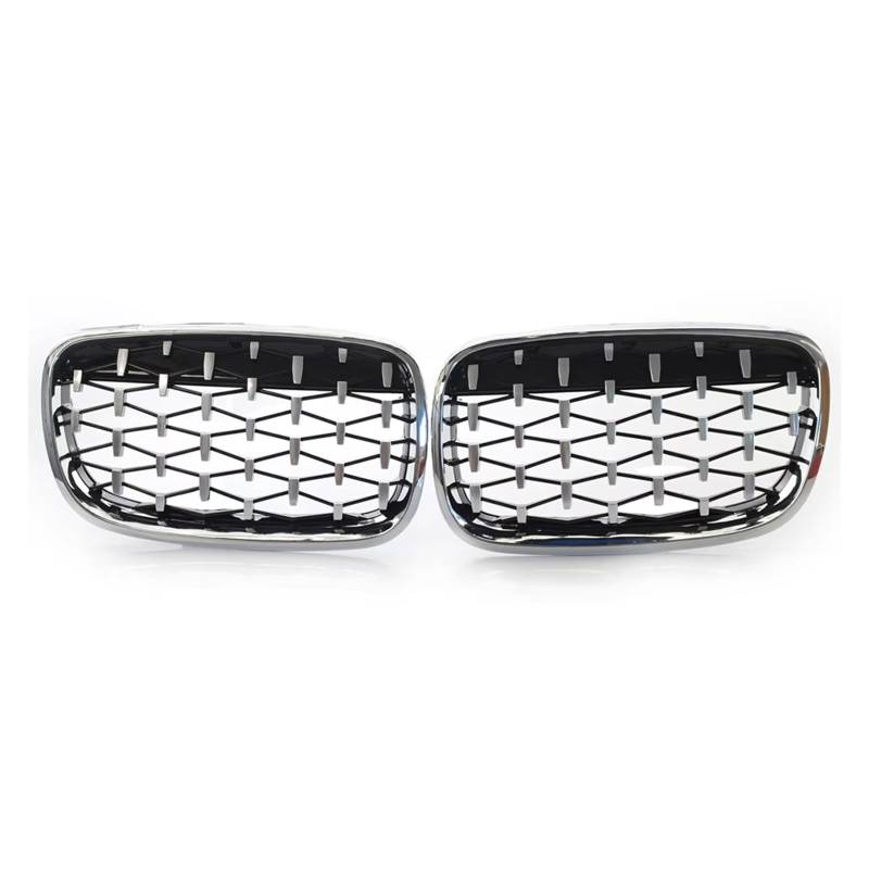 Frontgrill Für X5 E70 2007 2008 2009 2010 2011 2012 2013 Diamant-Stil Chrom Front Nierengrill Grill Ersatz Autozubehör Auto-Kühlergrill von NAUTIG