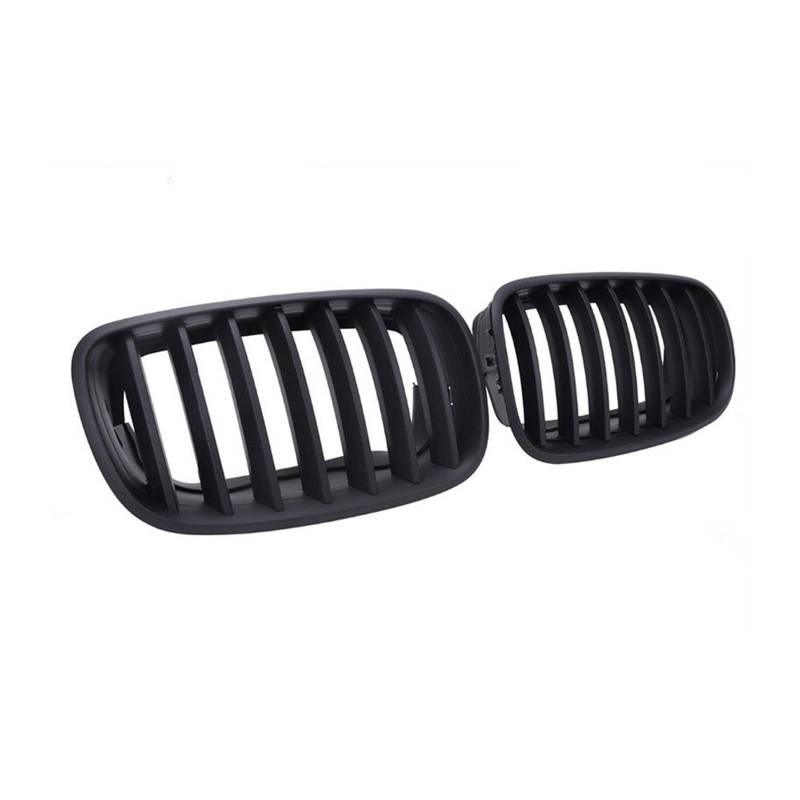 Frontgrill Für X5 X6 E70 E71 2007-2010 2011 2012 2013 Einzellamellen Frontstoßstange Nierengrill Renngrill Lufteinlass Kühlerschutz Autodekoration Auto-Kühlergrill(Matt-schwarz) von NAUTIG