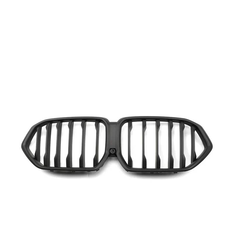 Frontgrill Für X6 Serie G06 2019-2023 Auto Vorderen Stoßfänger Nierengrill Einzel Doppellamelle ABS Ersatz Rennsportgrill Autozubehör Auto-Kühlergrill(Single Matte Black) von NAUTIG