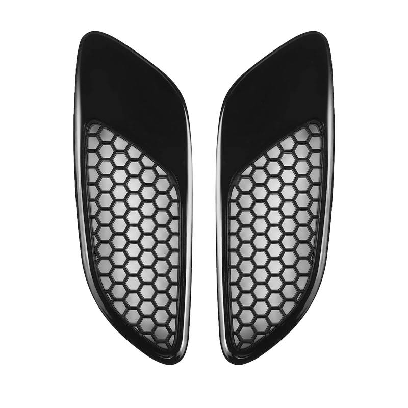 Frontgrill Glänzend Schwarz/Carbon Faser Motorhaube Vent Lamellen Air Scoop Bonnet Vent Abdeckung Für E90 E91 E92 E93 M3 Lufteinlass Abdeckung Auto-Kühlergrill(Kohlefaser-Optik) von NAUTIG