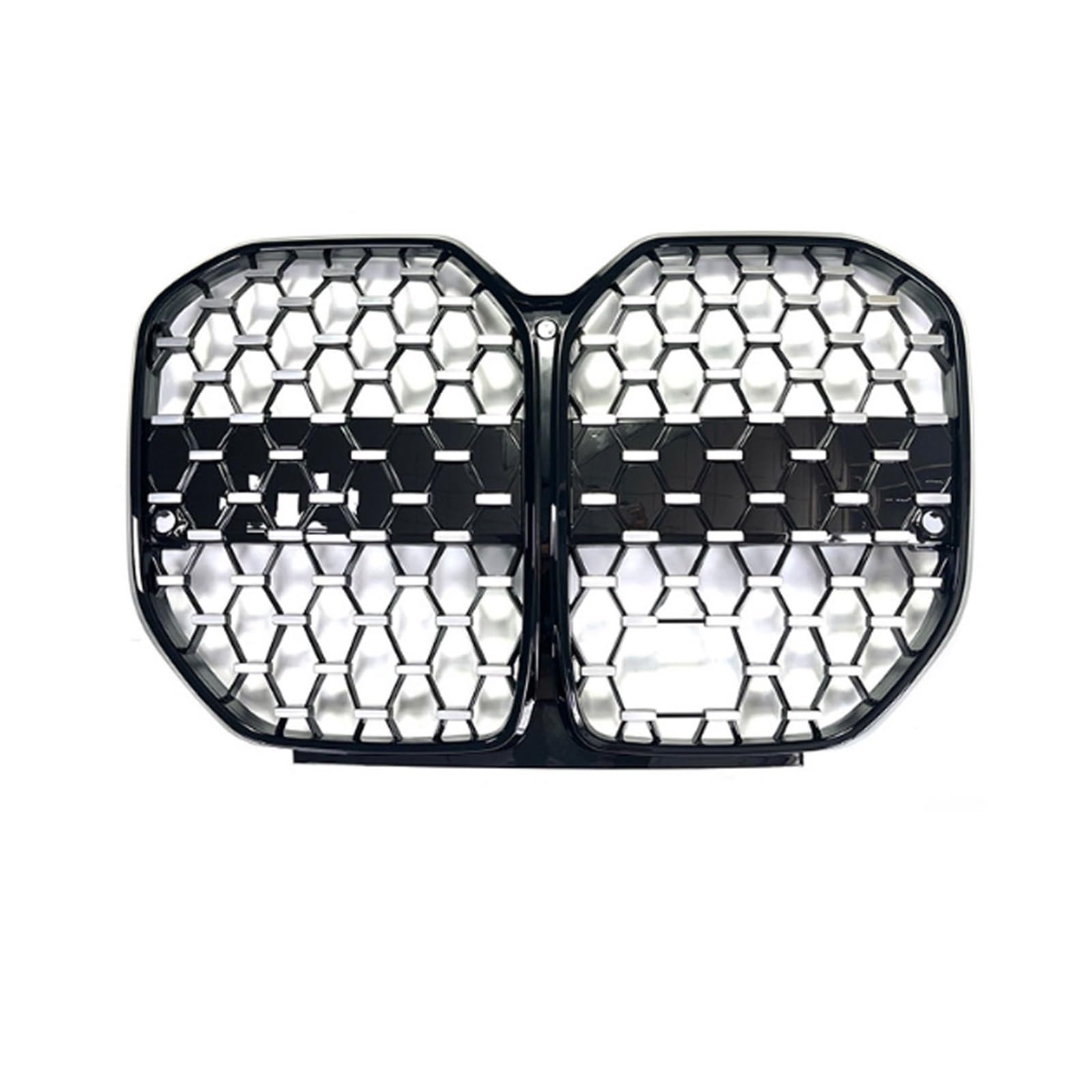 Frontgrill Glänzend Schwarzer Auto-Kühlergrill Stoßstangengrill ABS-Ersatzgrills Auto-Styling Für 4er G22 430I 2021 2022 2023 Auto-Kühlergrill(BlackSilver with Acc) von NAUTIG
