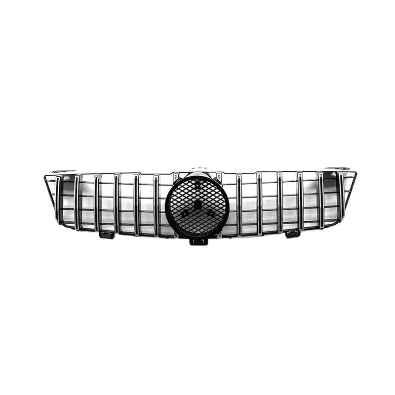 Frontgrill Glänzend Schwarzer Kühlergrill Im GTR-Stil Stoßstangengrill Im Diamant-Stil Für Benz CLS-Klasse W219 2009–2011 CLS350 CLS550 CLS63 AMG Auto-Kühlergrill(GTR-Silver) von NAUTIG