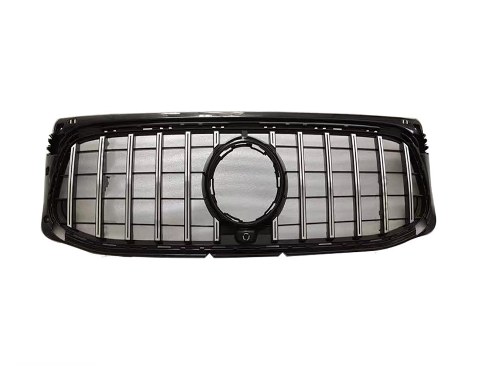 Frontgrill Haubengitter Frontgrill Racing Grill AMG Line GT Diamond Style Tuning Für Benz GLB X247 W247 2019 2020 2021 2022 220 250 Auto-Kühlergrill(Sport GT Silvery) von NAUTIG