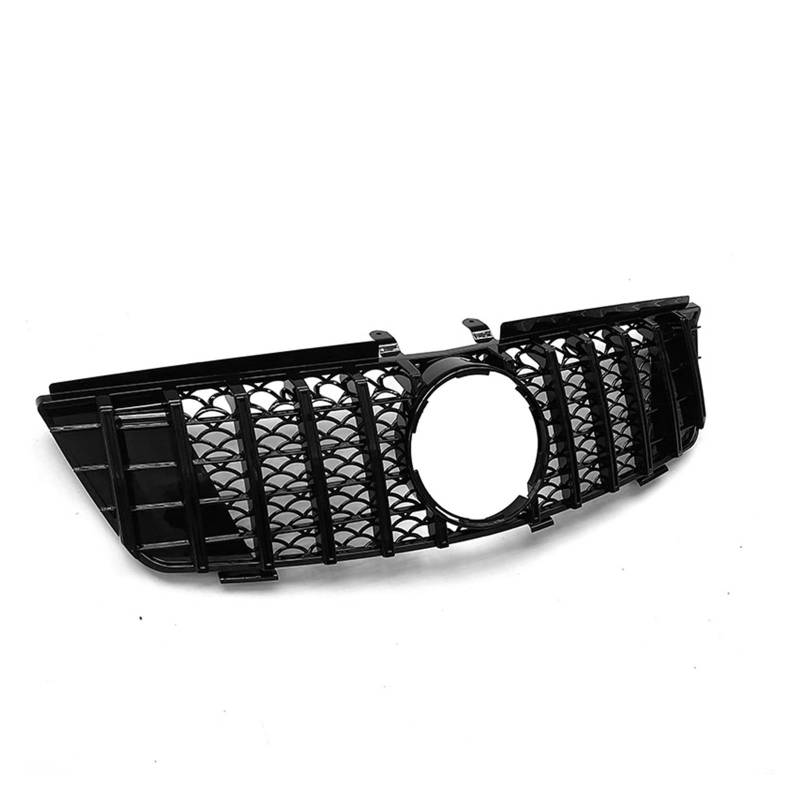 Frontgrill Kühlergrill-Grills, Obere Stoßstangenhaube, Netzgitter Im GTR-Stil Für Benz ML-Klasse W164 ML320 ML350 ML550 2005 2006 2007 2008 Auto-Kühlergrill(Schwarz) von NAUTIG