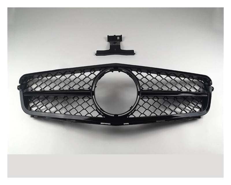 Frontgrill Match Frontgrill Für Die Stoßstange, Haubengrill Für Benz C W204 C43 C180 C200 C250 C300 2007-2014 AMG GT Diamant-Tuning Frontgrill Auto-Kühlergrill Auto-Kühlergrill(AM Black) von NAUTIG