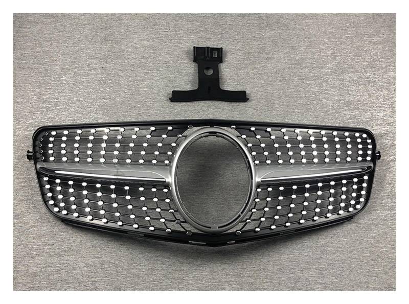 Frontgrill Match Frontgrill Für Die Stoßstange, Haubengrill Für Benz C W204 C43 C180 C200 C250 C300 2007-2014 AMG GT Diamant-Tuning Frontgrill Auto-Kühlergrill Auto-Kühlergrill(Diamond Silvery) von NAUTIG