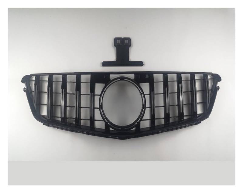 Frontgrill Match Frontgrill Für Die Stoßstange, Haubengrill Für Benz C W204 C43 C180 C200 C250 C300 2007-2014 AMG GT Diamant-Tuning Frontgrill Auto-Kühlergrill Auto-Kühlergrill(GT Glossy Black) von NAUTIG