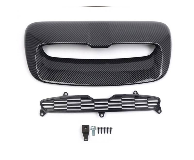 Frontgrill Passend Für Mini Für Cooper S R55 R56 R57 R58 R59 2007–2013 2014 51132756095 51132757694 51232752275 Fronthaube Lufteinlass Vent Scoop Auto-Kühlergrill(Kohlefaser-Optik) von NAUTIG
