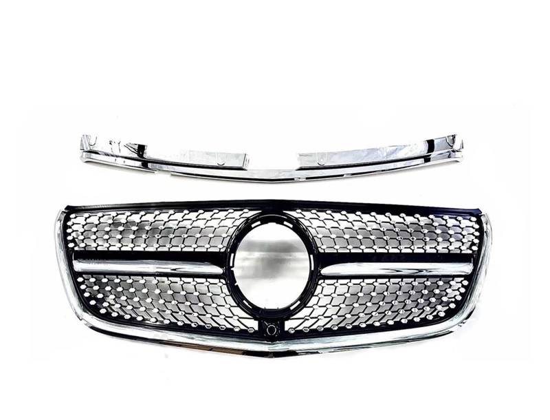 Frontgrill Upgrade Fronteinlass Stoßstangengrill Racing Grill GT Diamond Facelift W447 Für Benz V Vito 2015 2016 2017 2018 2019 Tuning Auto-Kühlergrill(Vito Diamond Black) von NAUTIG