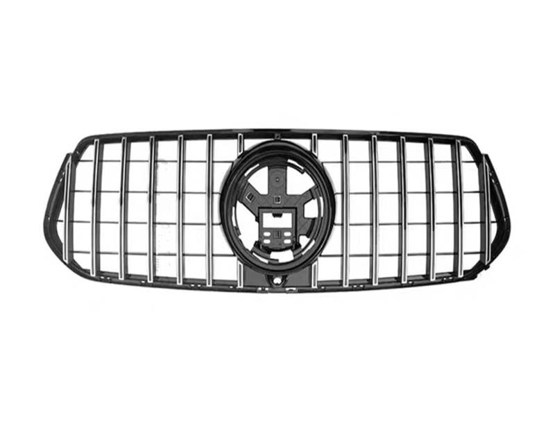 Frontgrill Upgrade-Fronthaubengrill, Renngrill, Perfekte Übereinstimmung Mit GT Diamond Sport Body Kit-Verkleidung Für Benz W167 GLE 350 450 2020 2021 2022 2023 Auto-Kühlergrill(Sport GT Silvery A) von NAUTIG