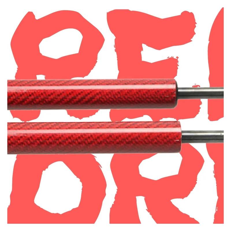 Kofferraum Gasfeder 2-teiliger Für VW Für Golf MK6 Schrägheck 2008-2012 Heckklappendämpfer Mit Feder Kofferraum-Gasdruckfeder Gasdruckfeder(RED Carbon Fiber) von NAUTIG