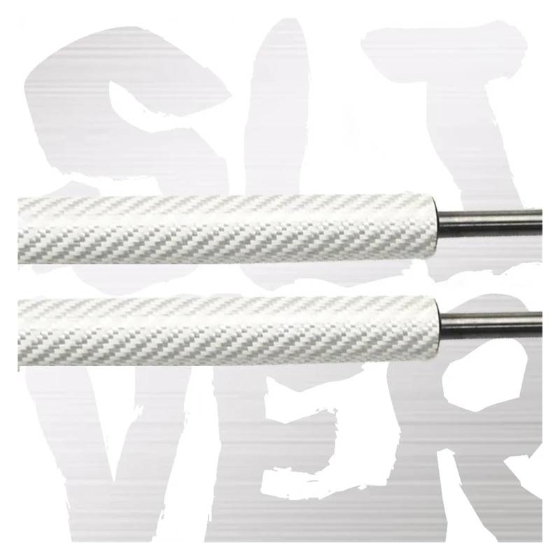 Kofferraum Gasfeder 2-teiliger Für VW Für Golf MK6 Schrägheck 2008-2012 Heckklappendämpfer Mit Feder Kofferraum-Gasdruckfeder Gasdruckfeder(Silver Carbon Fiber) von NAUTIG