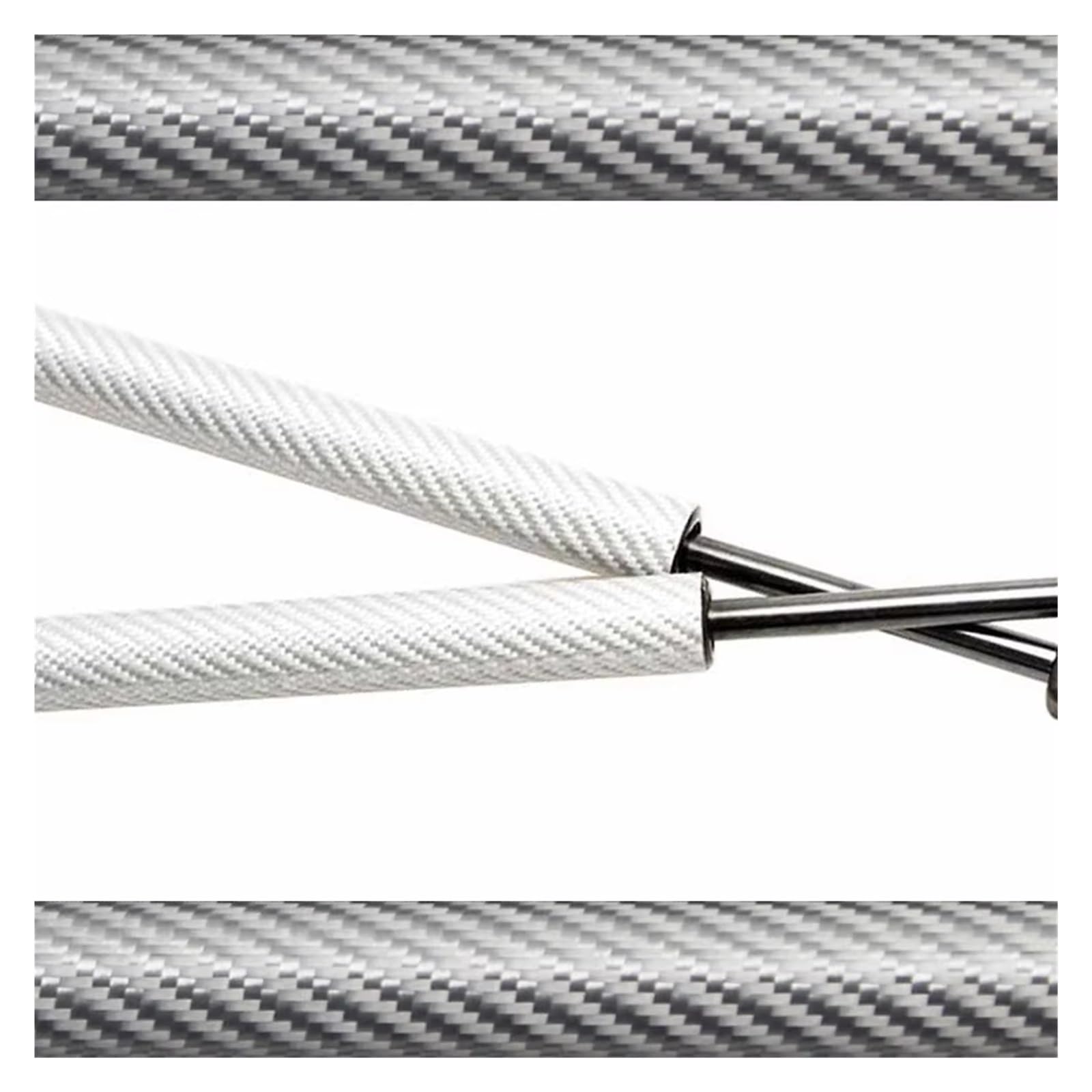 Kofferraum Gasfeder Für Jeep Für Wrangler JK SUV 2007-2018 Hinten Glas Fenster Lift Unterstützt Gas Streben Schock Stange 4B423049W 74870TP6A11 68068261AA Gasdruckfeder(Silver Carbon Fiber) von NAUTIG