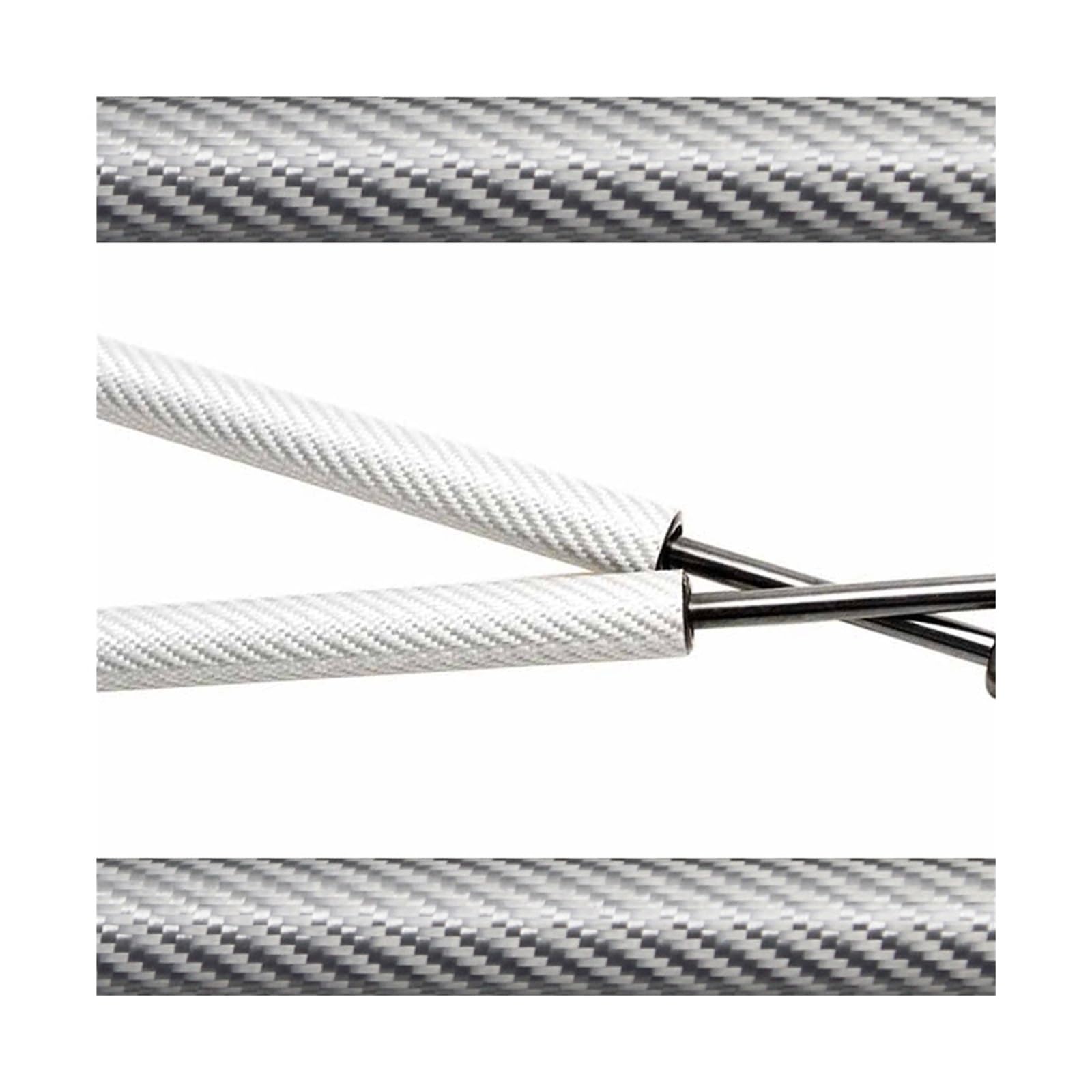 Kofferraum Gasfeder Für Lexus RX AL10 2008-2015 RX350 RX450h Hinten Stamm Dämpfer Mit Power Heckklappe Boot Lift Unterstützt Gas Streben Schock Frühling Gasdruckfeder(Silver Carbon Fiber) von NAUTIG