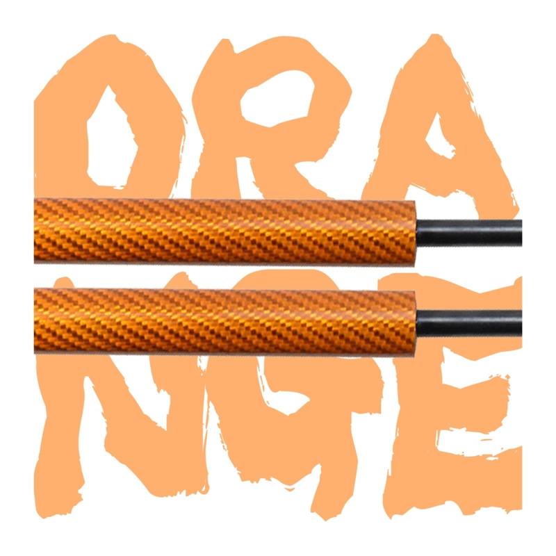 Kofferraum Gasfeder Für Nissan Skyline R33 2-türiges Coupé 1993-1998 Heckklappenlift-Stützen Ohne Spoiler Kofferraum-Gasdruckfedern Federdämpfer Gasdruckfeder(Orange Carbon Fiber) von NAUTIG