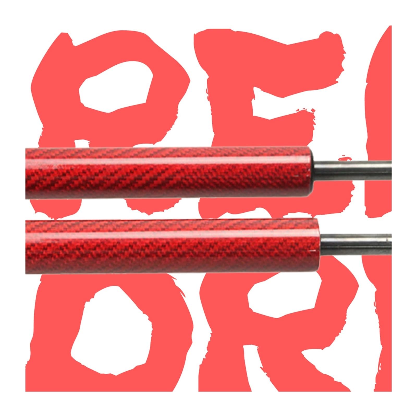 Kofferraum Gasfeder Für Nissan Skyline R33 2-türiges Coupé 1993-1998 Heckklappenlift-Stützen Ohne Spoiler Kofferraum-Gasdruckfedern Federdämpfer Gasdruckfeder(Red Carbon Fiber) von NAUTIG