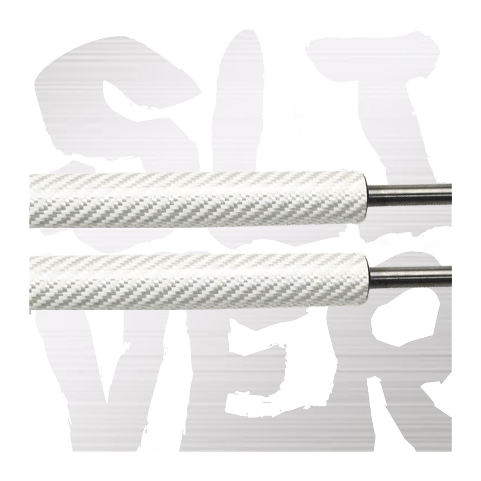 Kofferraum Gasfeder Für Nissan Skyline R33 2-türiges Coupé 1993-1998 Heckklappenlift-Stützen Ohne Spoiler Kofferraum-Gasdruckfedern Federdämpfer Gasdruckfeder(Silver Carbon Fiber) von NAUTIG