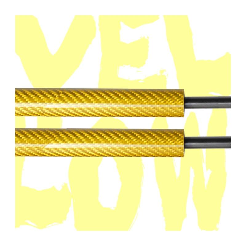 Kofferraum Gasfeder Für Nissan Skyline R33 2-türiges Coupé 1993-1998 Heckklappenlift-Stützen Ohne Spoiler Kofferraum-Gasdruckfedern Federdämpfer Gasdruckfeder(Yellow Carbon Fiber) von NAUTIG