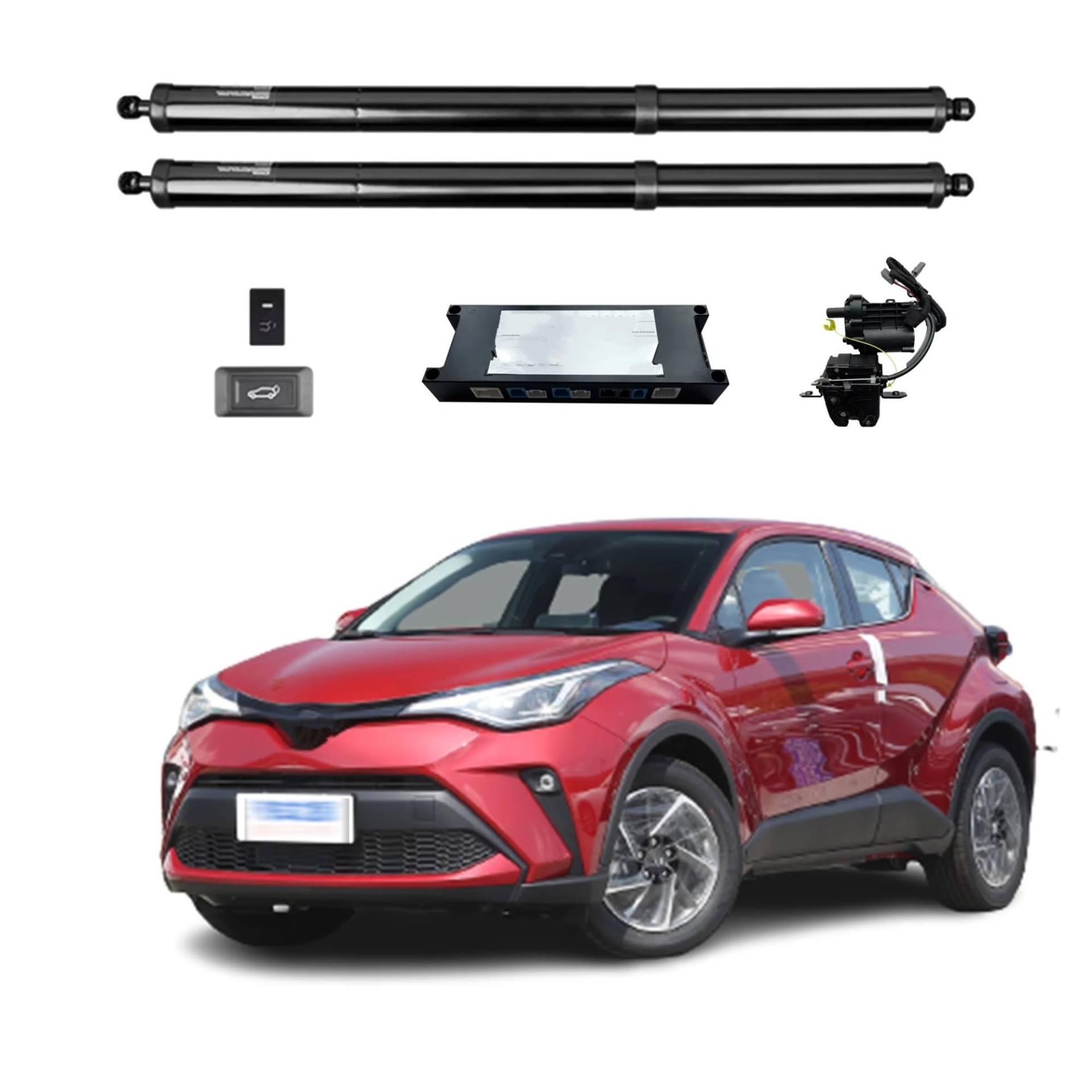 Kofferraum Gasfeder Für Toyota Für C-HR 2017+ Elektrische Heckklappe Power Heckklappe Auto Trunk Hecktüröffner Mit Fernbedienungsfunktion Gasdruckfeder(with Kick Sensor) von NAUTIG