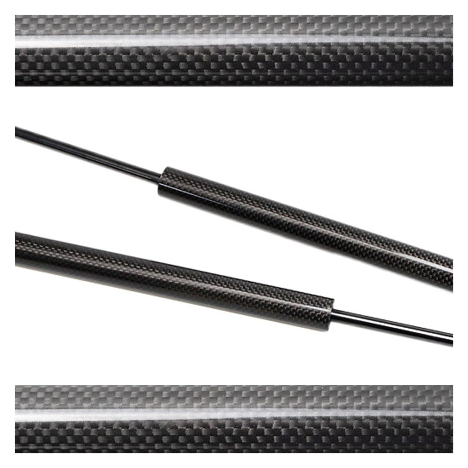 Kofferraum Gasfeder Für VW Für Amarok 2010-2020 Pickup Heckklappe Shock Assist Verlangsamen Gas Streben Einfach Up Lift Unterstützung Dämpfer Stange Arme Gasdruckfeder(Black Carbon Fiber) von NAUTIG
