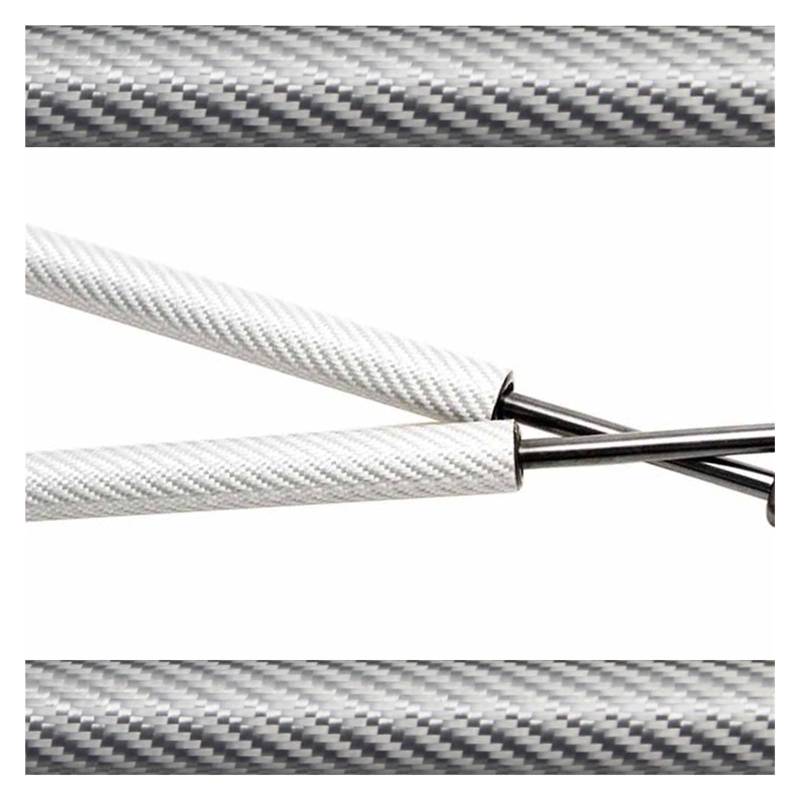 Kofferraum Gasfeder Für VW Für Amarok 2010-2020 Pickup Heckklappe Shock Assist Verlangsamen Gas Streben Einfach Up Lift Unterstützung Dämpfer Stange Arme Gasdruckfeder(Silver Carbon Fiber) von NAUTIG