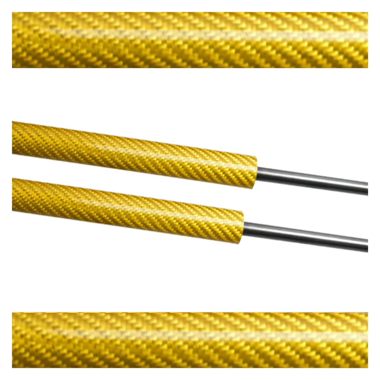 Kofferraum Gasfeder Für VW Für Amarok 2010-2020 Pickup Heckklappe Shock Assist Verlangsamen Gas Streben Einfach Up Lift Unterstützung Dämpfer Stange Arme Gasdruckfeder(Yellow Carbon Fiber) von NAUTIG