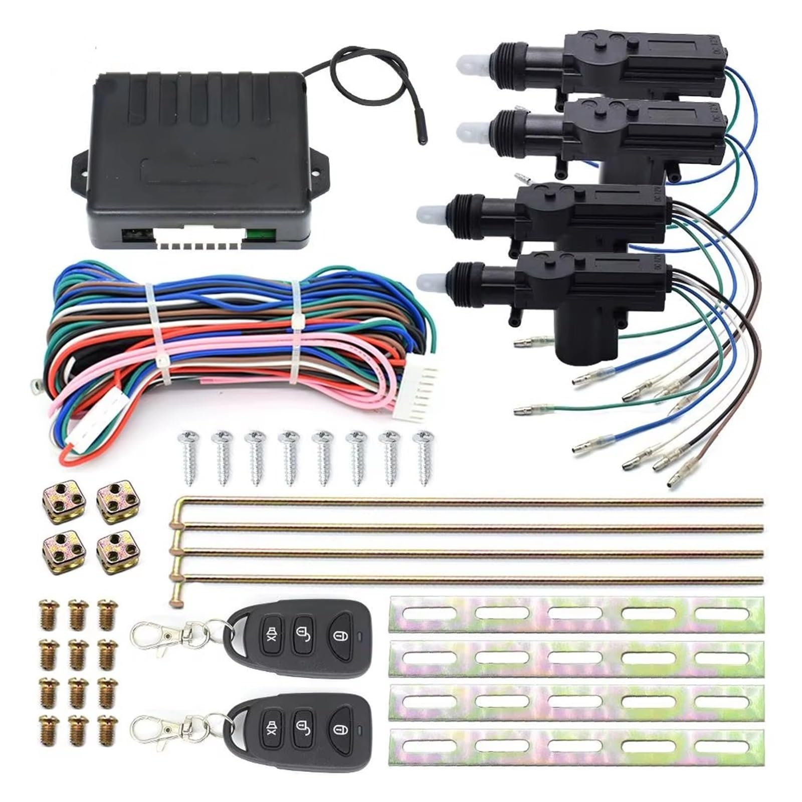 Türschloss Stellmotor Mit Autoschloss-Tür-Fernbedienung Schlüsselloses Zugangssystem Alarm-Verriegelungssatz Mit 4 Elektrischen Türschloss-Antriebsmotoren Universeller 12V Zentralverriegelungen Türschloss Stellmotor Mit Autoschloss-Tür-Fernbedienung Schlüsselloses Zugangssystem Alarm-Verriegelungssatz Mit 4 Elektrischen Türschloss-Antriebsmotoren Universeller 12V Zentralverriegelungen von NAUTIG