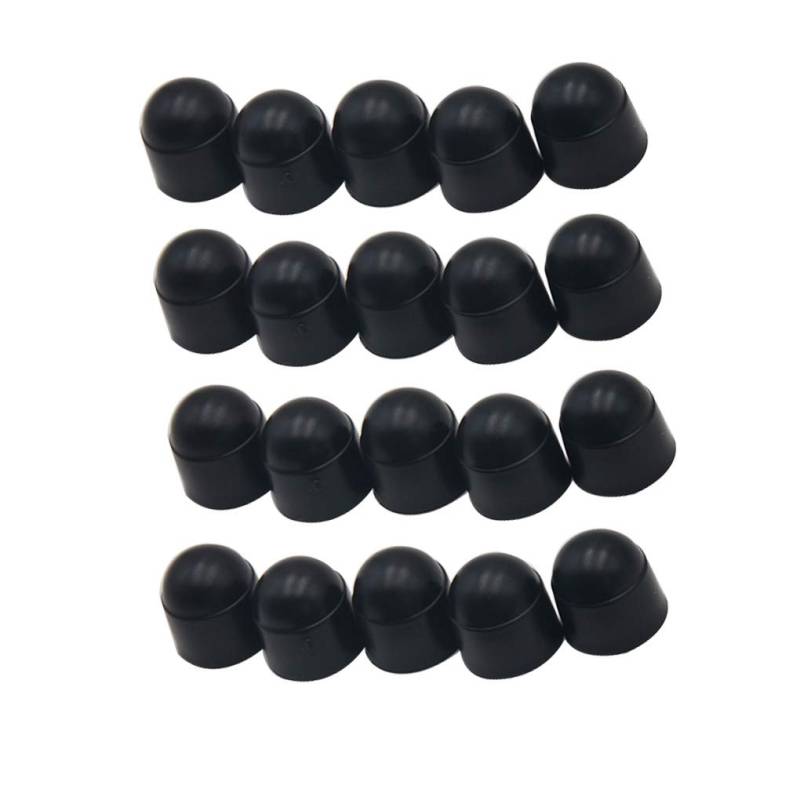 20PCS / Set M6 Schwarz Kunststoff-Haube Schraube Mutter Schutzkappen-Abdeckung Hexagon Sechskantschrauben praktisches Werkzeug von NAYUKY