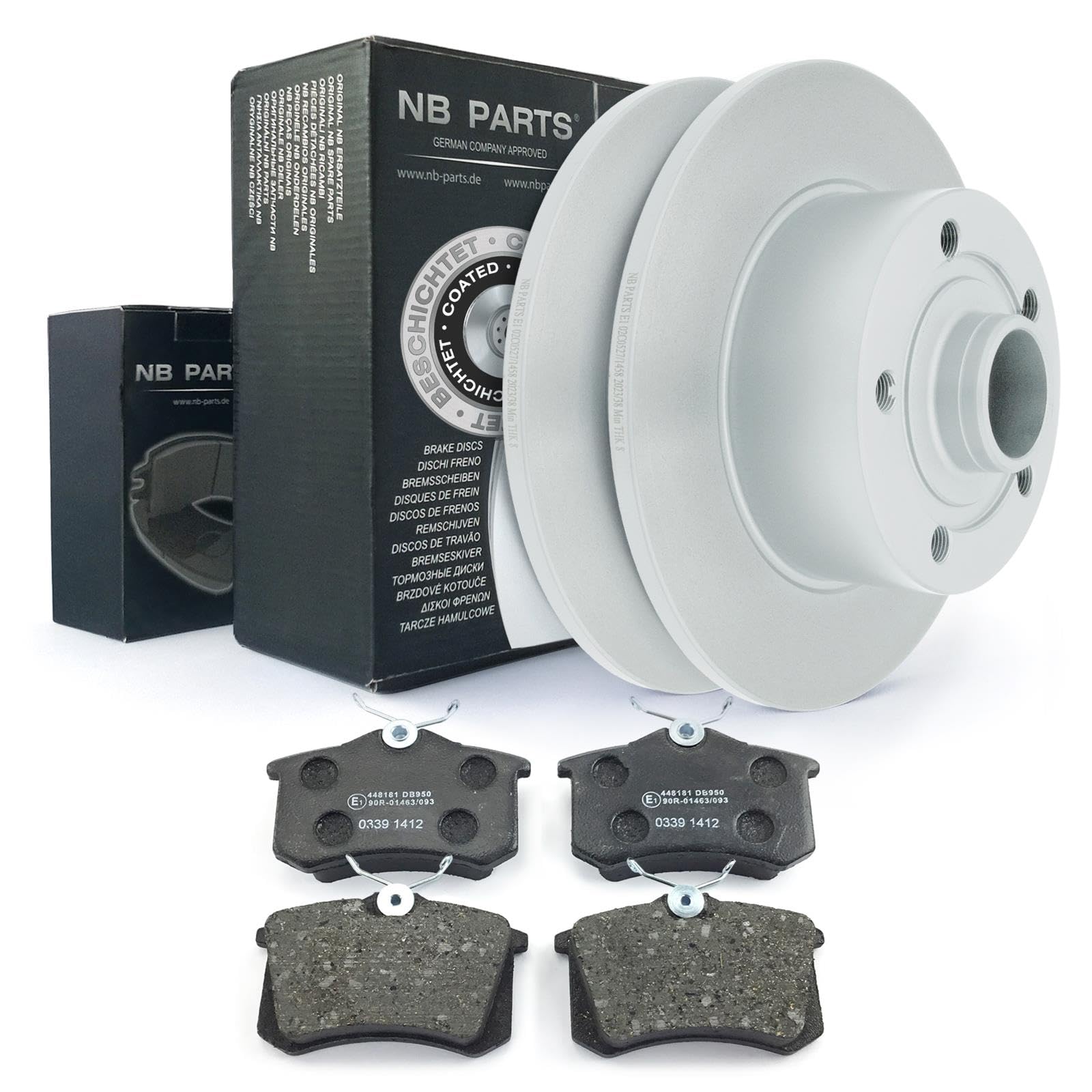Bremsen/BREMSSCHEIBEN Ø245 VOLL + BREMSBELÄGE HINTEN NB PARTS GERMANY 10040599 von NB PARTS